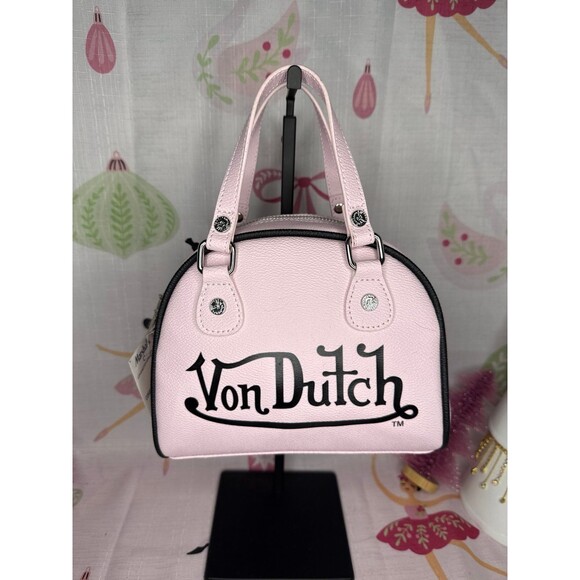 Von Dutch Pink Mini Bowler Bag - Picture 4 of 5